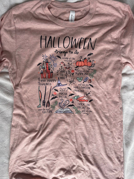 Halloween Things to Do- READY TO SHIP- heather prism peach, small