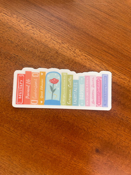 Beauty and the Beast Books Sticker Disney Princess Bookish Belle Fairytales Sticker