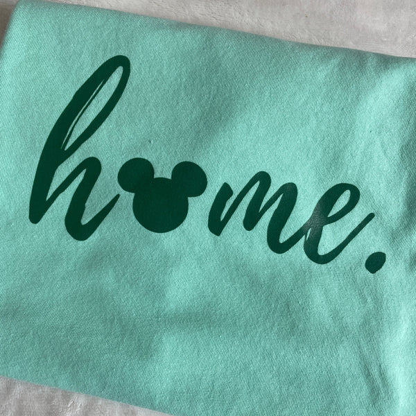 Mickey Home T-shirt Comfort Colors-READY TO SHIP- Island Reef Green- SMALL
