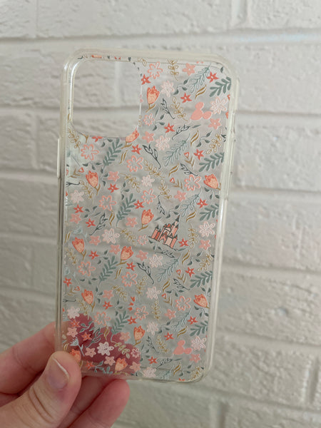 Disney Castle Garden Clear Phone case- READY TO SHIP- iPhone 11 pro