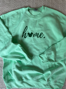Mint Green Mickey Home Sweatshirt - READY TO SHIP -Medium