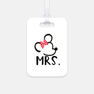 Minnie Luggage Tag Disney Bride Mrs. Luggage Tag Disney Wedding Gift Luggage Tag