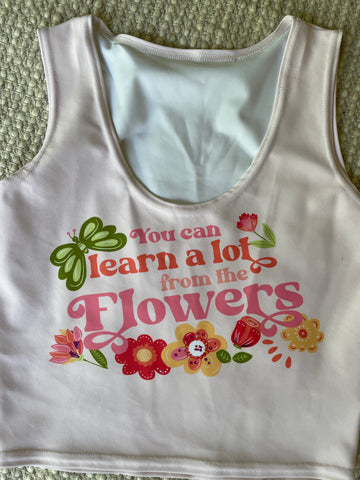 Disney Alice In Wonderland You Can learn a lot from the flowers- READY TO SHIP-SMALL - IMPERFECT