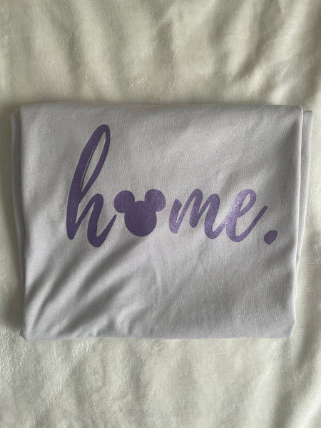 Mickey Home T-shirt Bella Canvas-READY TO SHIP- Purple Shimmer Ink