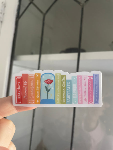 Beauty and the Beast Books Sticker Disney Princess Bookish Belle Fairytales Sticker