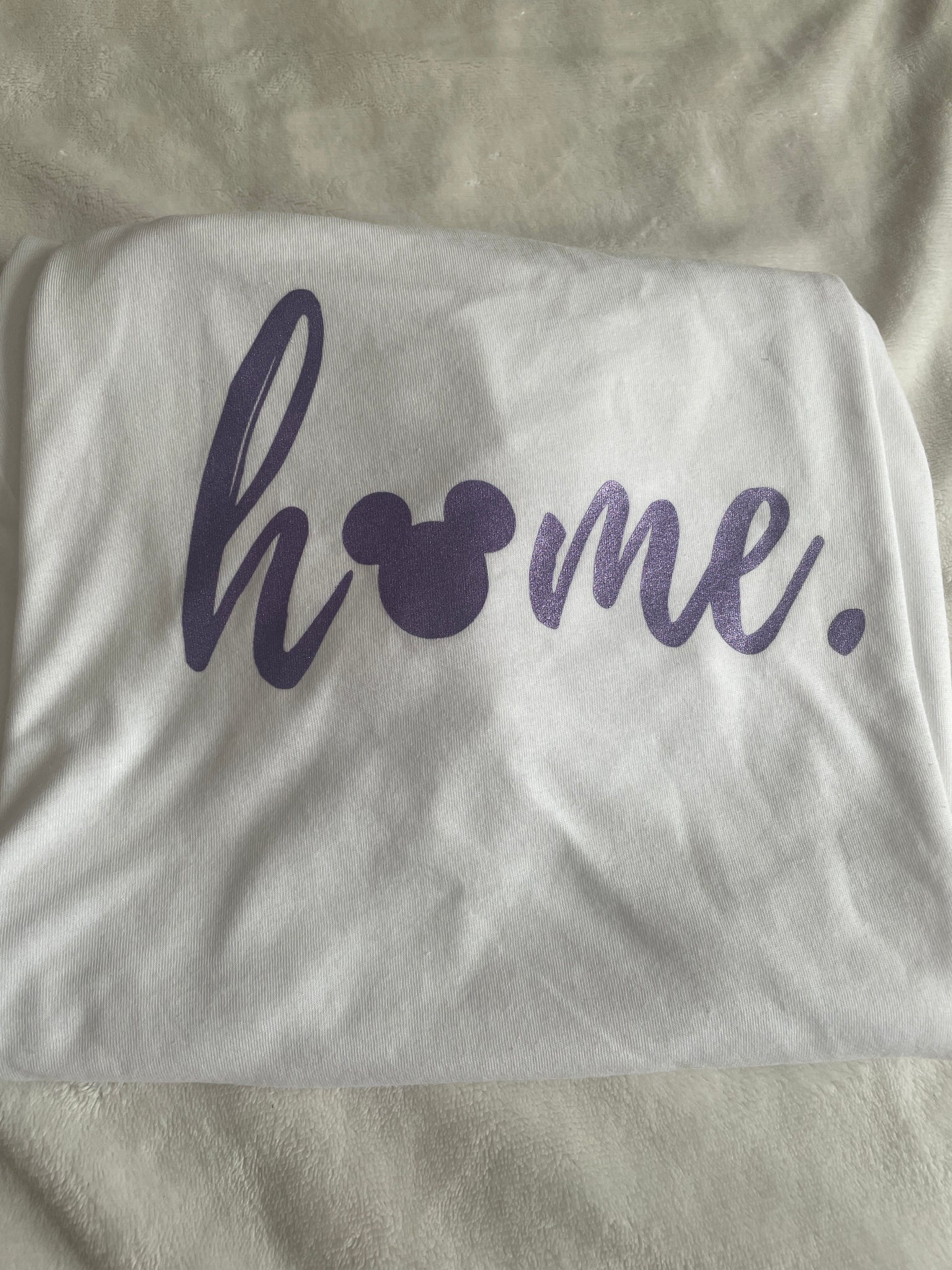 Mickey Home T-shirt Bella Canvas-READY TO SHIP- Purple Shimmer Ink