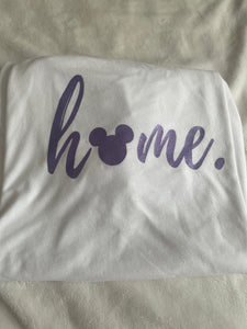Mickey Home T-shirt Bella Canvas-READY TO SHIP- Purple Shimmer Ink