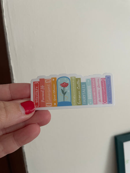 Beauty and the Beast Books Sticker Disney Princess Bookish Belle Fairytales Sticker