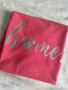 Mickey Home Tank Top Comfort Colors- READY TO SHIP- Silver Shimmer Ink - SMALL Watermelon