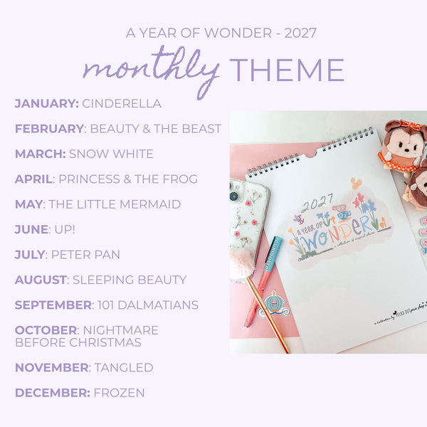2027 Disney Desk Calendar Castles, Quotes and Magical Places 12 month- With Quotes