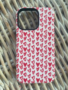 Disney Mickey Hearts Pink Tough Case Phone Case- READY TO SHIP- iPhone 13 Pro
