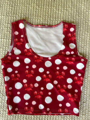 Minnie Mouse Polka dots and bows- READY TO SHIP-XS