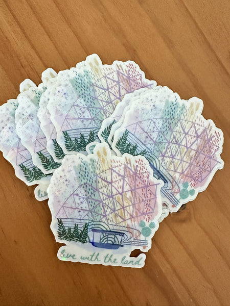 Disney Living with the Land Epcot Iridescent Clear sticker