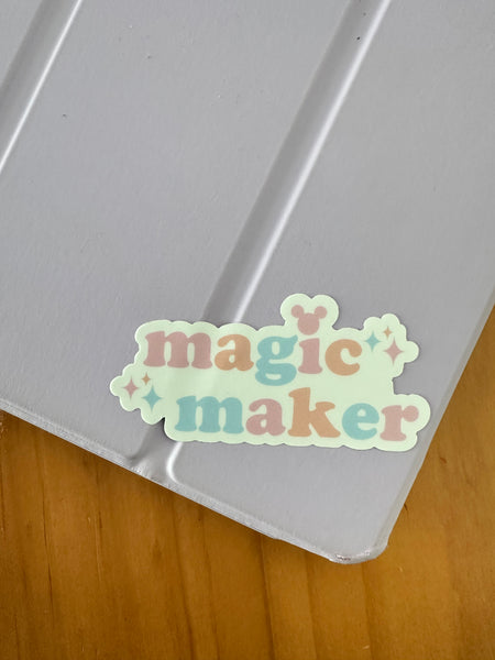 Disney Magic Maker Travel Agent Cast Member Sticker Pastel Disney Sticker for Water Bottles, Laptops, Journals, Kindle