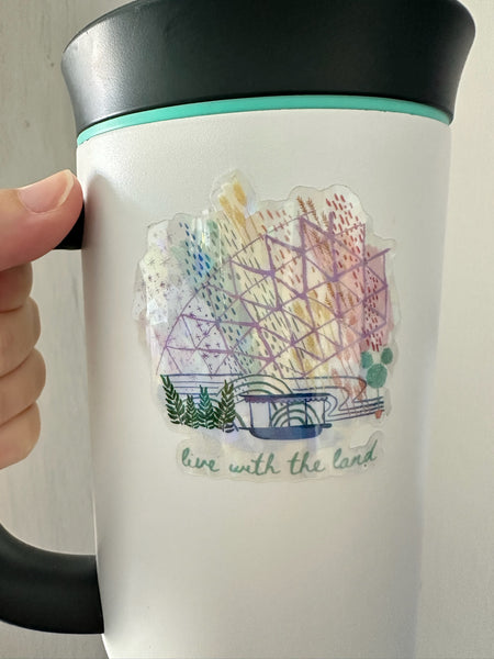 Disney Living with the Land Epcot Iridescent Clear sticker