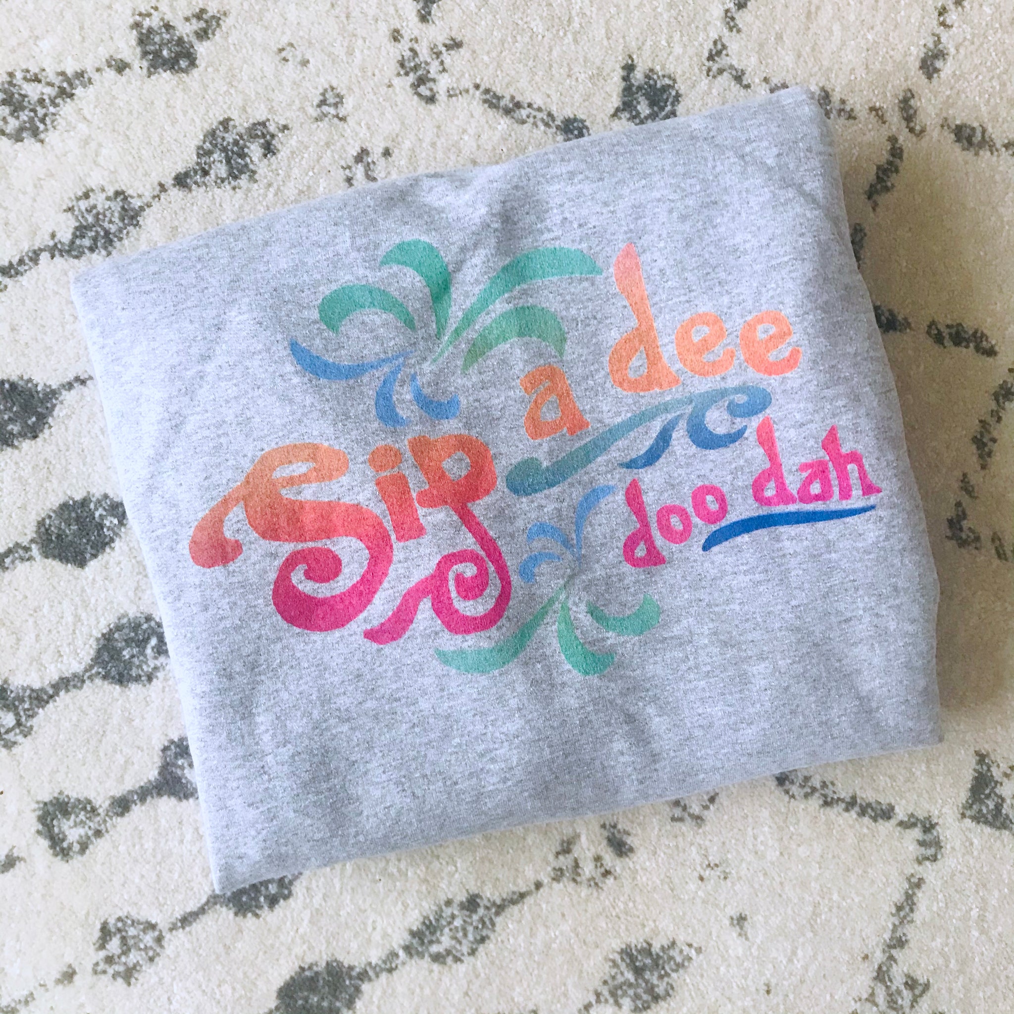 Disney Sip a Dee Doo Dah READY TO SHIP Sweatshirt Splash Mountain NO WINE GLASSES