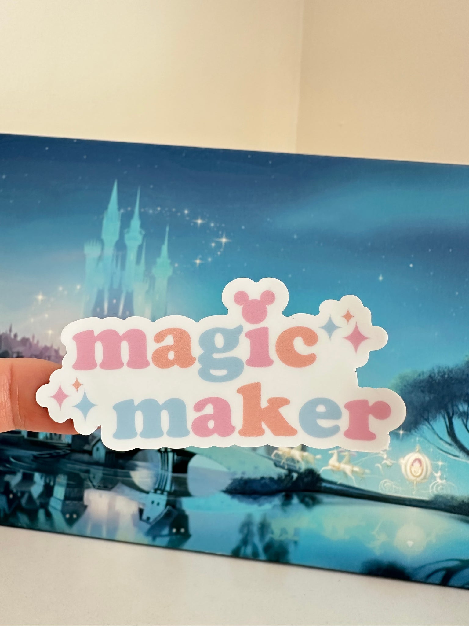 Disney Magic Maker Travel Agent Cast Member Sticker Pastel Disney Sticker for Water Bottles, Laptops, Journals, Kindle