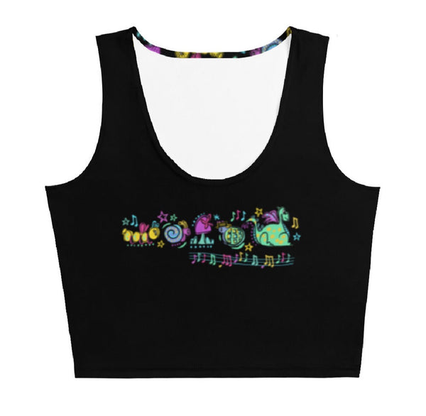 Main Street Electrical Parade Crop - READY TO SHIP- Small- Black