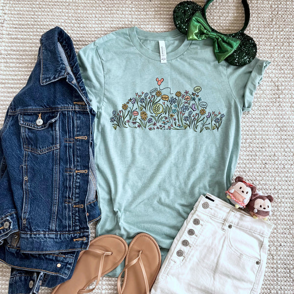 Disney Garden T-Shirt Epcot World Showcase Flower Garden T-Shirt
