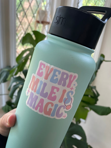 runDisney sticker Every Mile is Magic Pastels Disney water bottle laptop running stickers