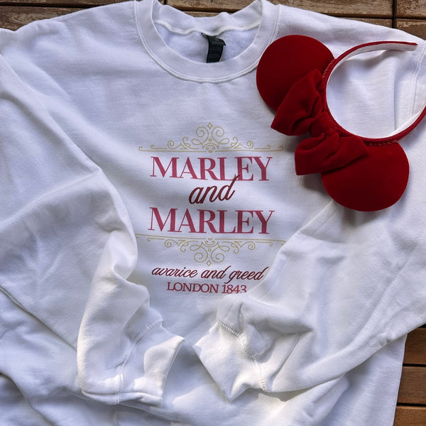 Marley and Marley Logo Scrooge Sweatshirt Muppets Christmas Carol Sweater Avarice and Greed Unisex Sweatshirt