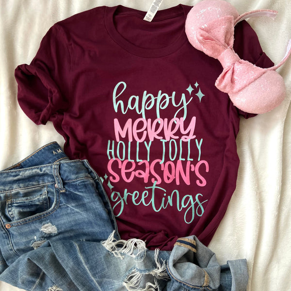 Olaf Holiday Disney Shirt Happy Merry Holly Jolly Unisex t-shirt