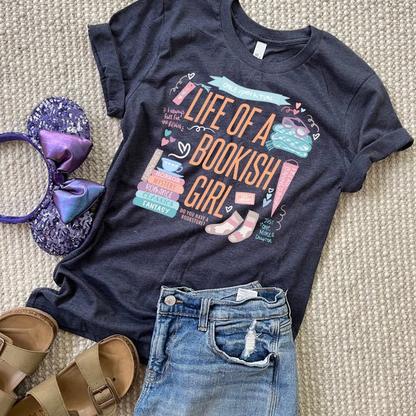 Life of a Bookish Girl T-Shirt Book Lover Cozy Reading Lifestyle T-shirt
