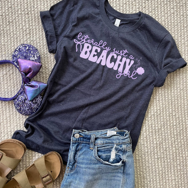 Disney Princess Ariel T-Shirt Literally Just a Beachy Girl Little Mermaid Disney Princess Shirt