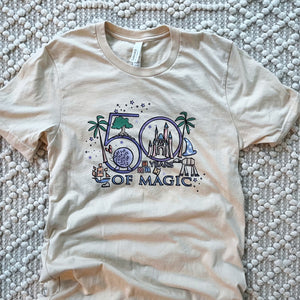 50 Years of Magic T-Shirt -READY TO SHIP-Soft Cream- SMALL