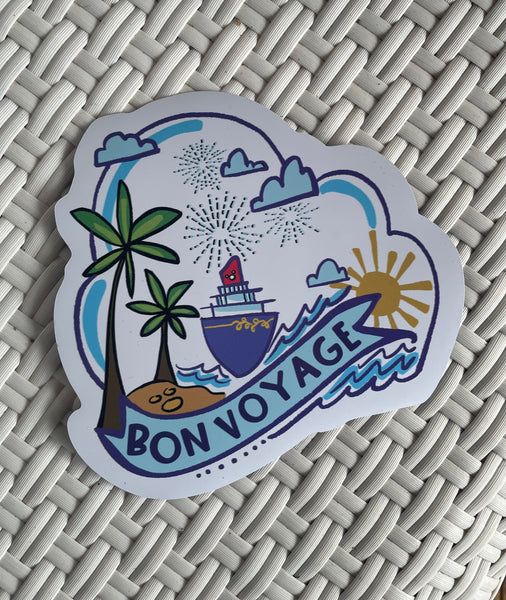 Bon Voyage Cruise Magnet DCL Ship Beach and Sunshine Disney Cruise Door Decoration Magnet