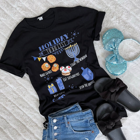 Disney Hanukkah Holiday To Do List Disney Shirt Unisex t-shirt