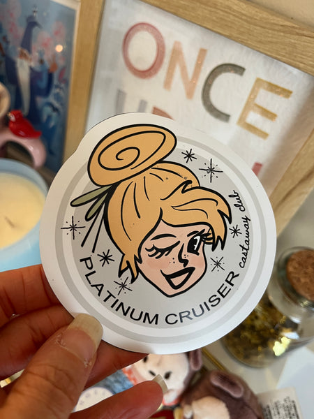 Disney Cruise PLATINUM Club Sticker Tinkerbell- DCL Castaway Club Disney Cruise Sticker