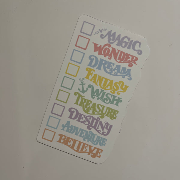 Disney Cruise Ships Magnet Writable 4 x 6 Magnet Pastel ALL DCL Ships- with Adventure