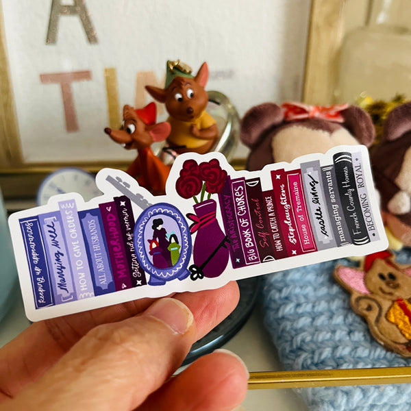 Lady Tremaine Sticker Disney Villains Gift Bookshelf Cinderella Disney Books Sticker
