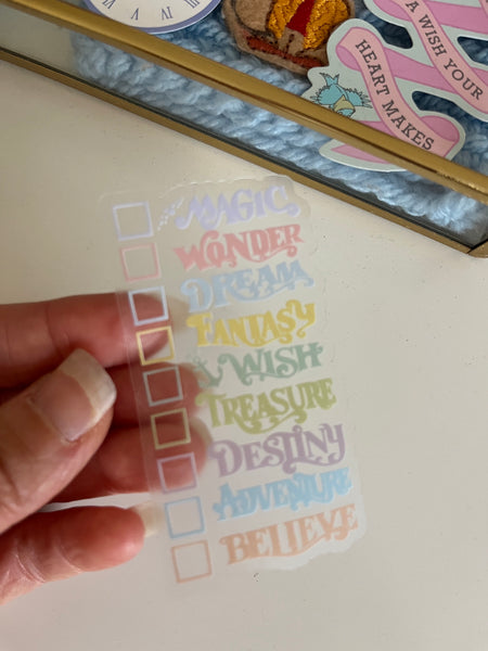 Disney Cruise Ships Sticker- DCL Checklist, Clear, 9 Ships - Disney Sticker with Adventure