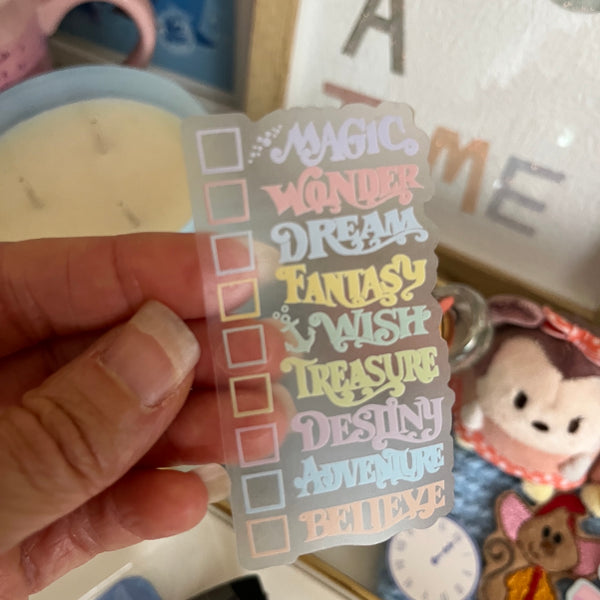 Disney Cruise Ships Sticker- DCL Checklist, Clear, 9 Ships - Disney Sticker with Adventure