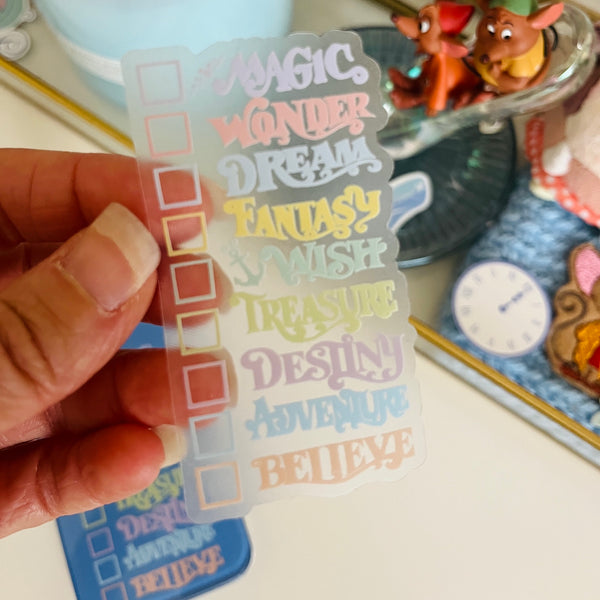 Disney Cruise Ships Sticker- DCL Checklist, Clear, 9 Ships - Disney Sticker with Adventure