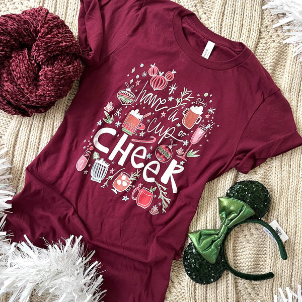 Epcot Christmas T-Shirt Festival of Holidays Shirt Have a Cup of Cheer Disney Christmas T-Shirt