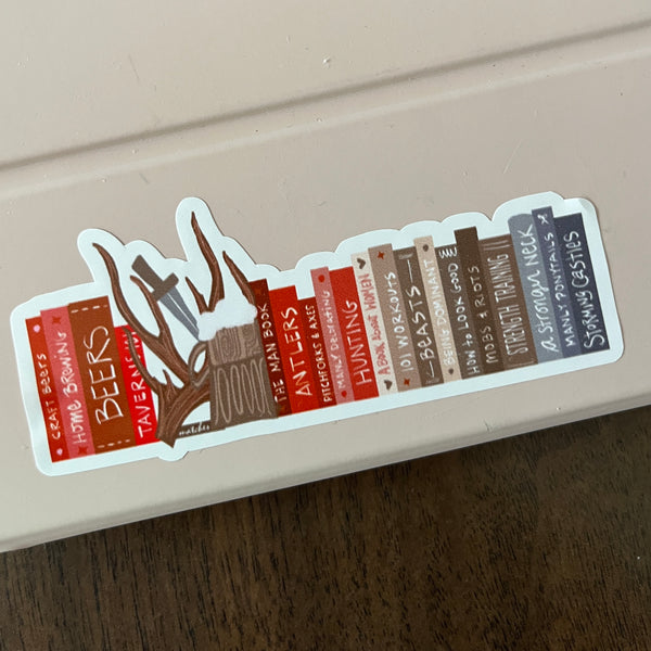 Gaston Books Sticker Beauty and the Beast Disney Villains Sticker Bookish Villains Fairytales Sticker