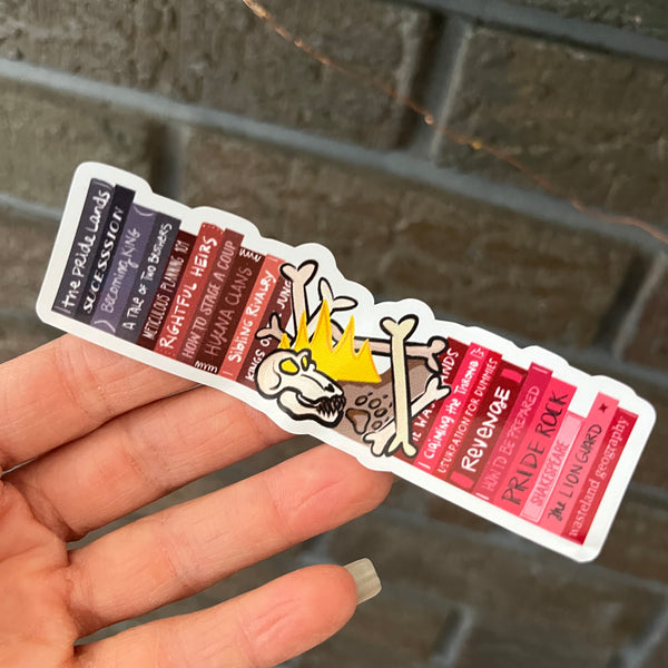 Scar Books Sticker Lion King Disney Villains Sticker Bookish Villains Fairytales Sticker
