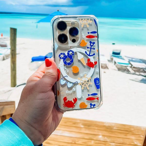 DCL iPhone Case Set Sail Cute Disney Cruise Pattern MagSafe® clear case for iPhone®