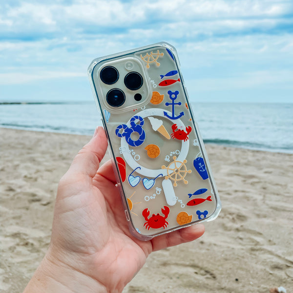 DCL iPhone Case Set Sail Cute Disney Cruise Pattern MagSafe® clear case for iPhone®