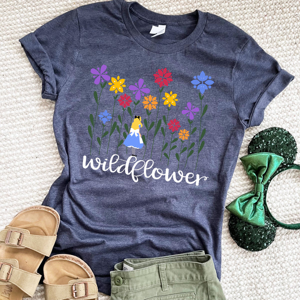 Alice in Wonderland Wildflower Disney T-Shirt Flower and Garden
