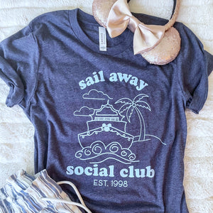 Disney Cruise Sail Away Social Club Disney Vacation Shirt Unisex t-shirt