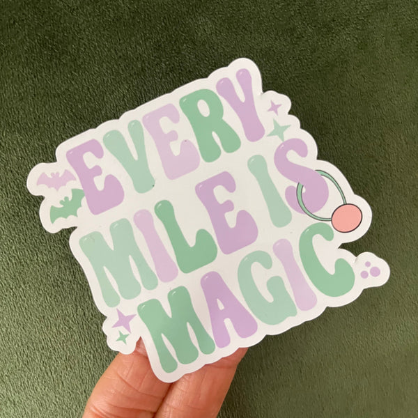 runDisney Halloween sticker Every Mile is Magic Pastels Disneyland running water bottle laptop Bubble-free stickers