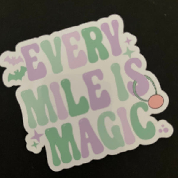 runDisney Halloween sticker Every Mile is Magic Pastels Disneyland running water bottle laptop Bubble-free stickers
