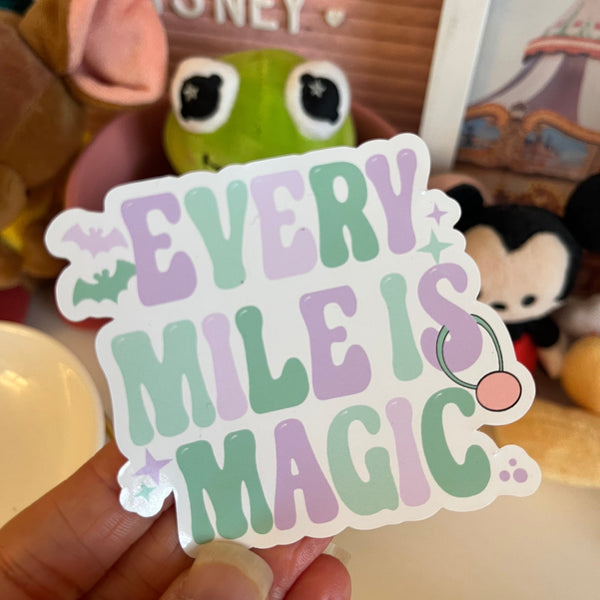 runDisney Halloween sticker Every Mile is Magic Pastels Disneyland running water bottle laptop Bubble-free stickers