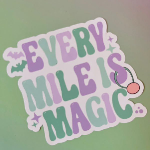 runDisney Halloween sticker Every Mile is Magic Pastels Disneyland running water bottle laptop Bubble-free stickers