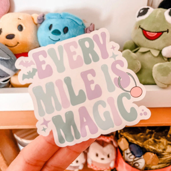 runDisney Halloween sticker Every Mile is Magic Pastels Disneyland running water bottle laptop Bubble-free stickers