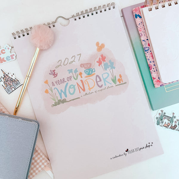 2027 Disney Wall Calendar Castles, Quotes and Magical Places 12 month- With Quotes